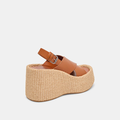 SKYLAR WEDGES BROWN LEATHER Dolce Vita