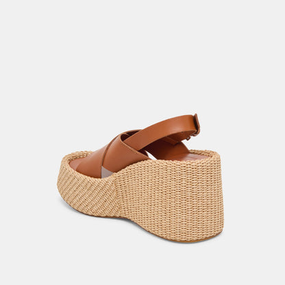 SKYLAR WEDGES BROWN LEATHER Dolce Vita