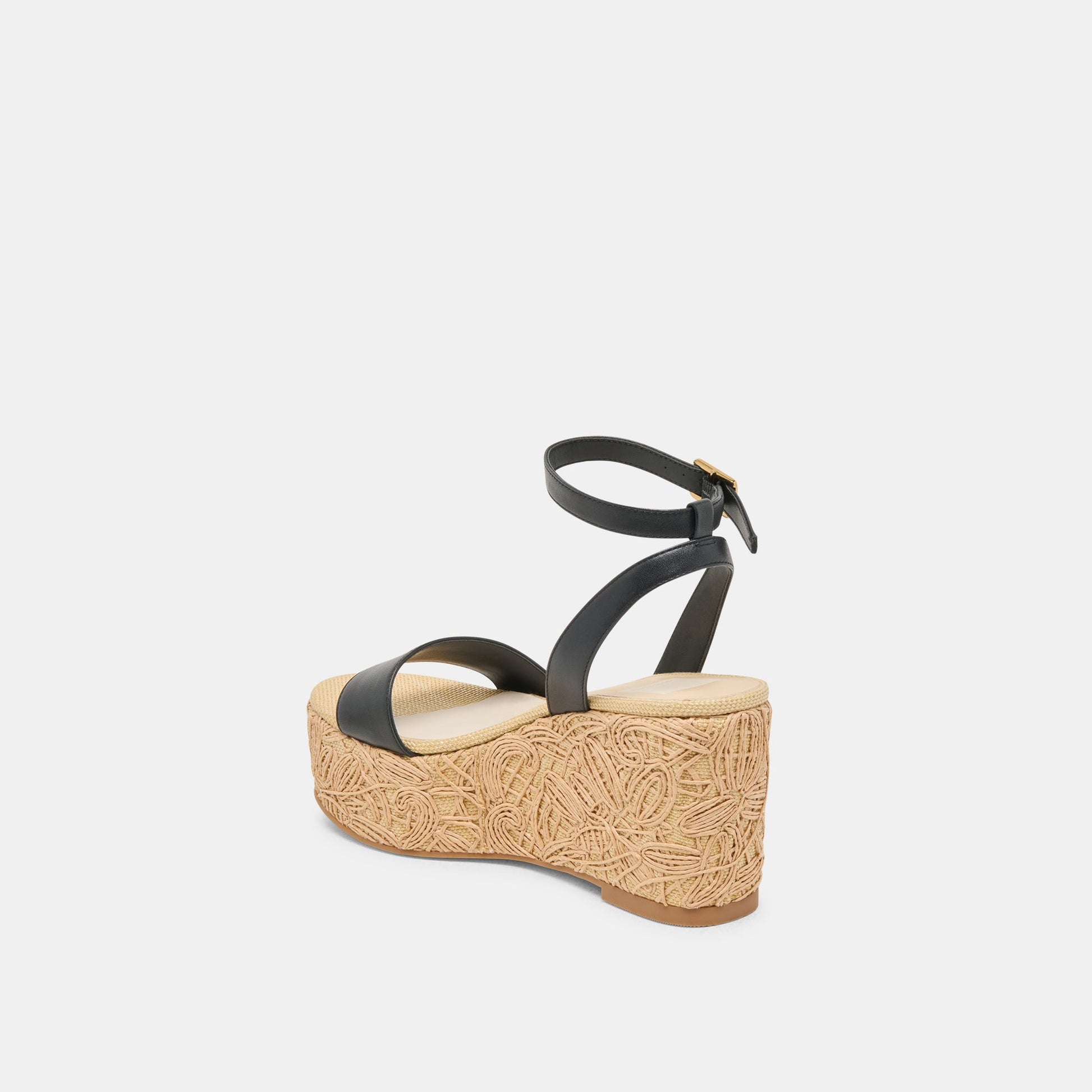 TALISA WEDGES BLACK LEATHER Dolce Vita