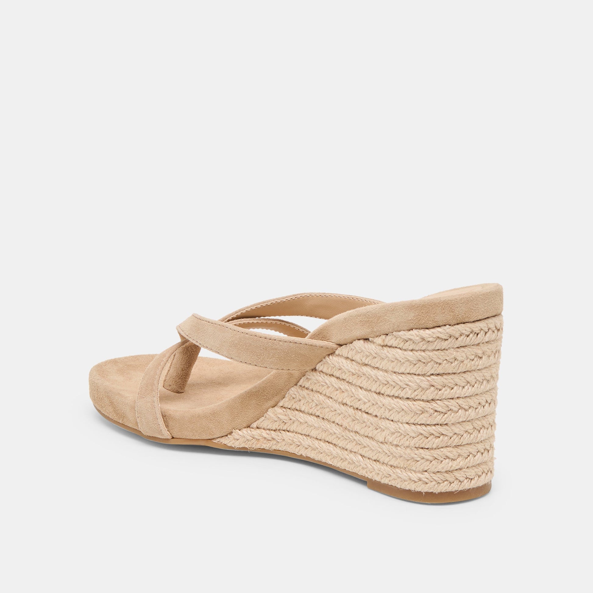 Helan Espadrille Camel Suede Wedges Dolce Vita