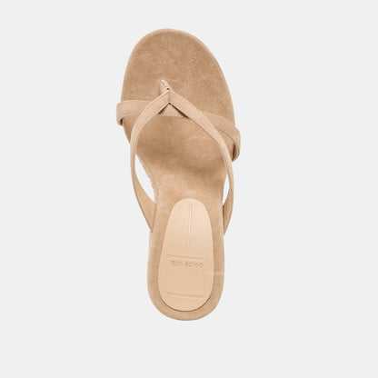 Helan Espadrille Camel Suede Wedges Dolce Vita