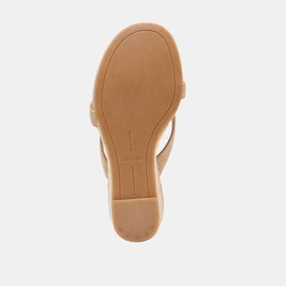 Helan Espadrille Camel Suede Wedges Dolce Vita