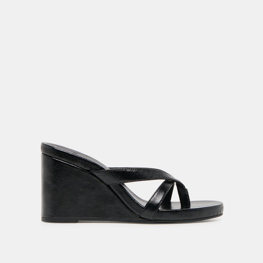 Helan Black Leather Wedges Dolce Vita