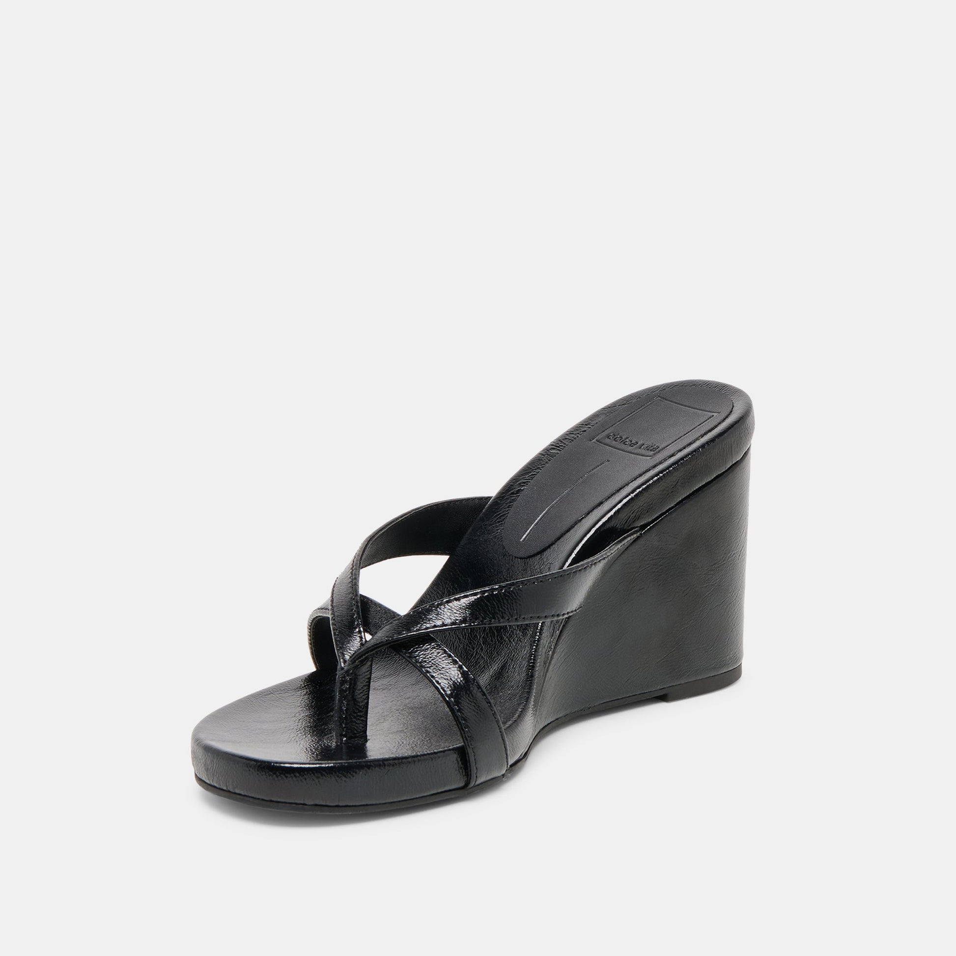 Helan Black Leather Wedges Dolce Vita