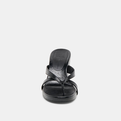 Helan Black Leather Wedges Dolce Vita