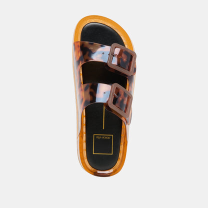 Julio Tortoise Vinyl Sandals Dolce Vita