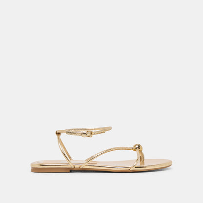 Kenley Gold Leather Sandals Dolce Vita