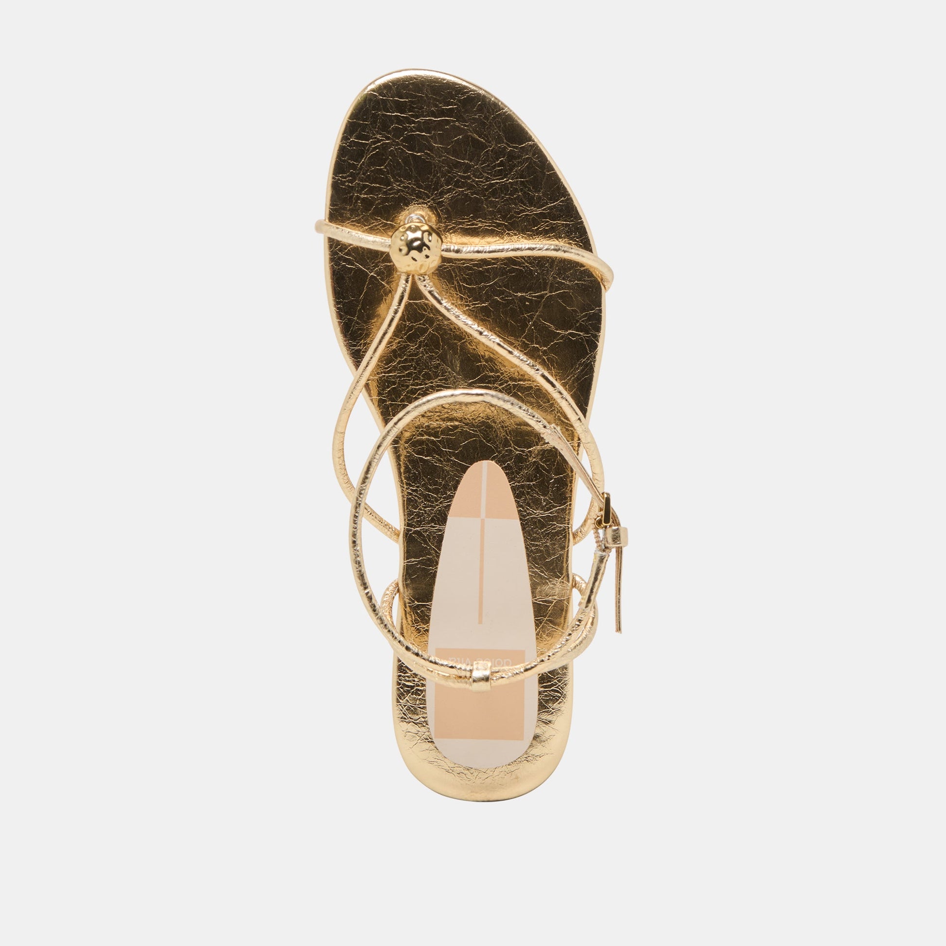 Kenley Gold Leather Sandals Dolce Vita
