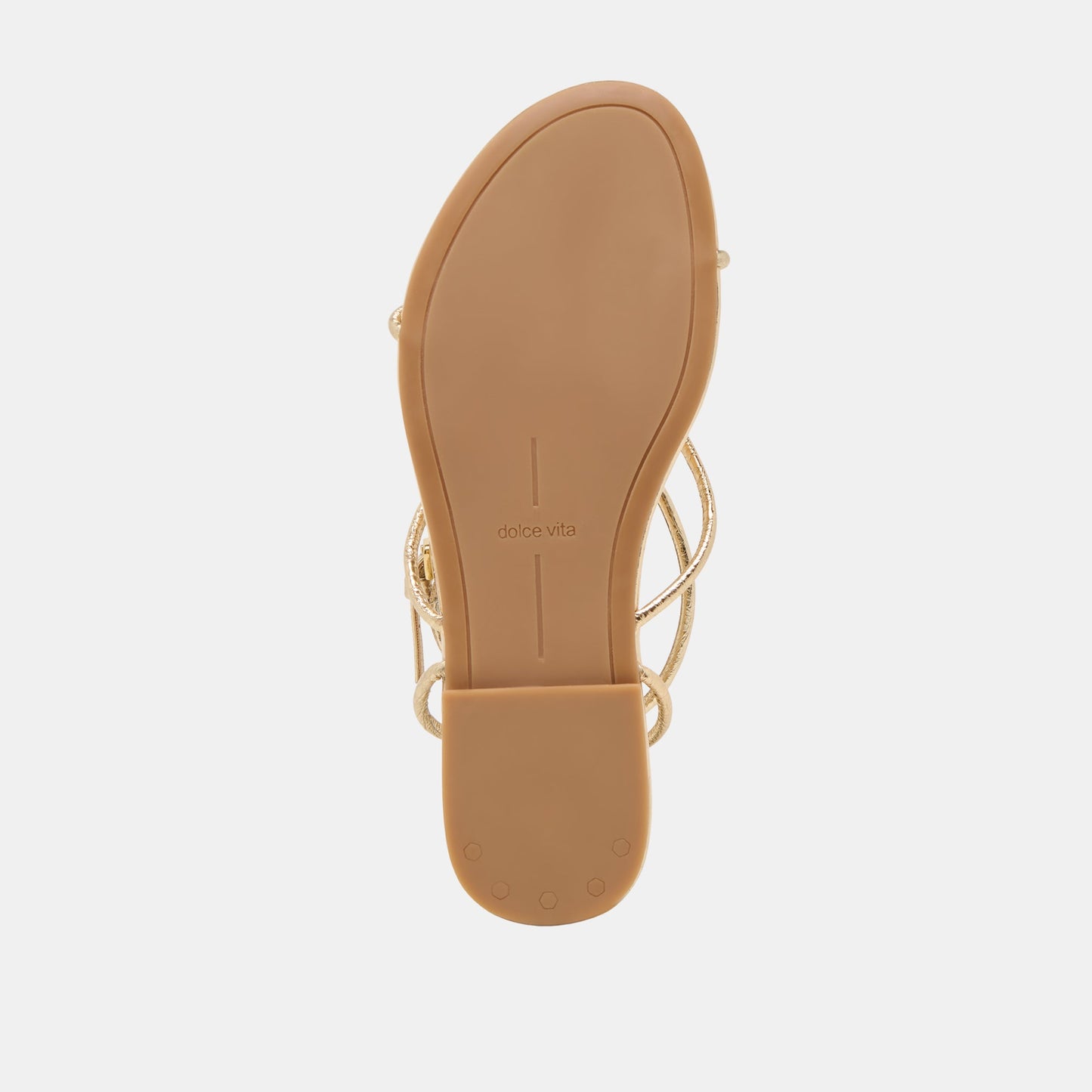 Kenley Gold Leather Sandals Dolce Vita