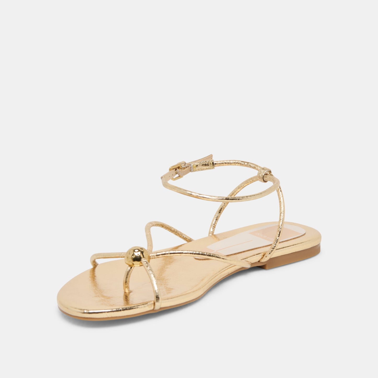 Kenley Gold Leather Sandals Dolce Vita
