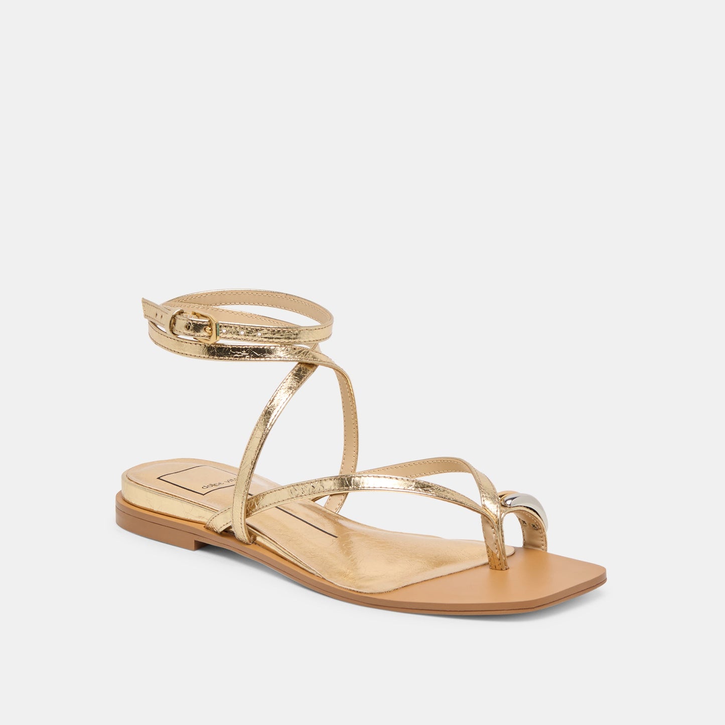 Tyrice Gold Leather Sandals Dolce Vita
