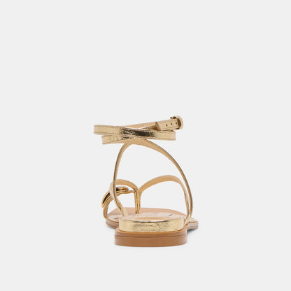 Tyrice Gold Leather Sandals Dolce Vita