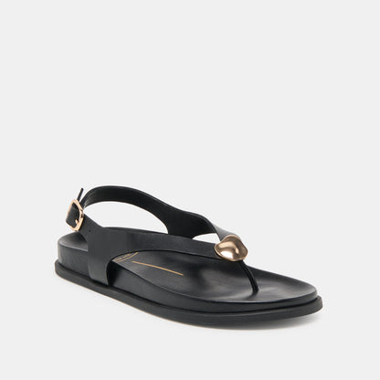 Jony Black Leather Sandals Dolce Vita
