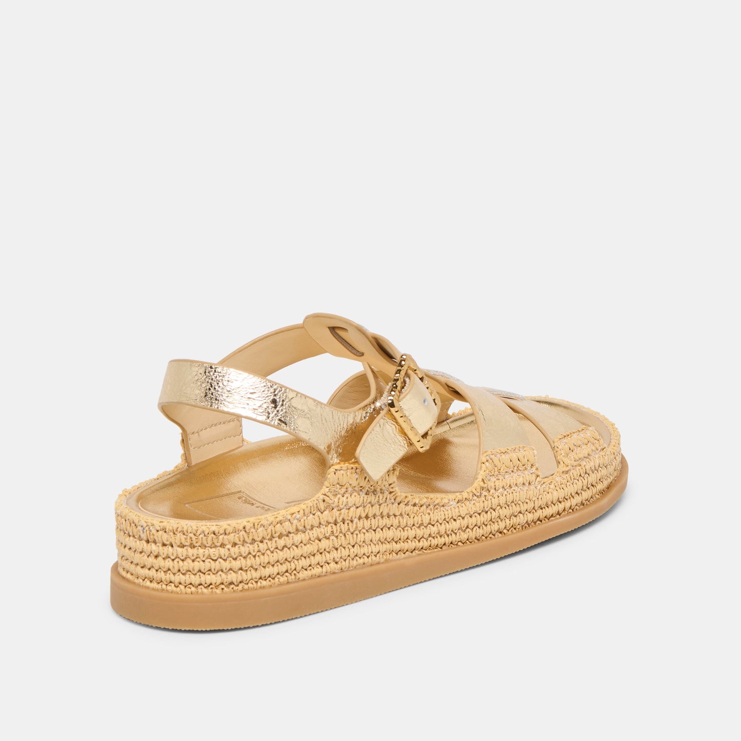 Shenna Gold Distressed Leather Sandals Dolce Vita