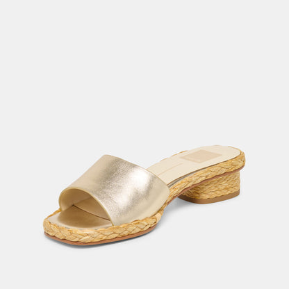 Dixi Platinum Leather Sandals Dolce Vita