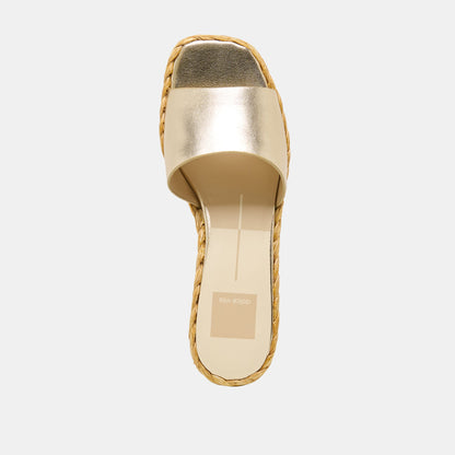 Dixi Platinum Leather Sandals Dolce Vita