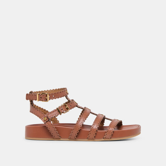 Susana Cognac Leather Sandals Dolce Vita