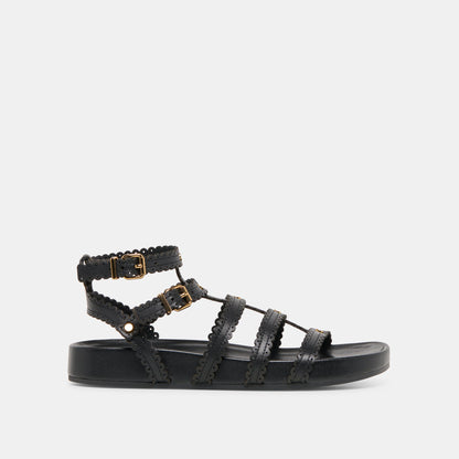 Susana Black Leather Sandals Dolce Vita
