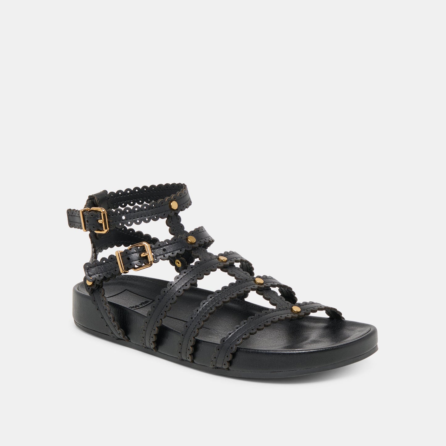 Susana Black Leather Sandals Dolce Vita