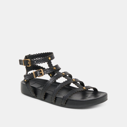 Susana Black Leather Sandals Dolce Vita