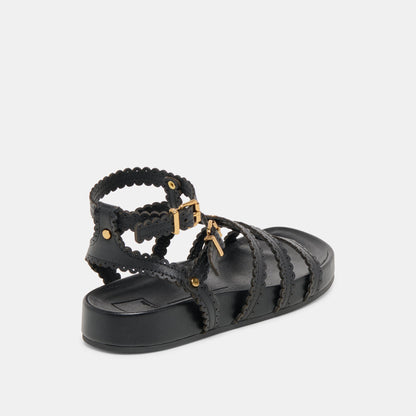 Susana Black Leather Sandals Dolce Vita