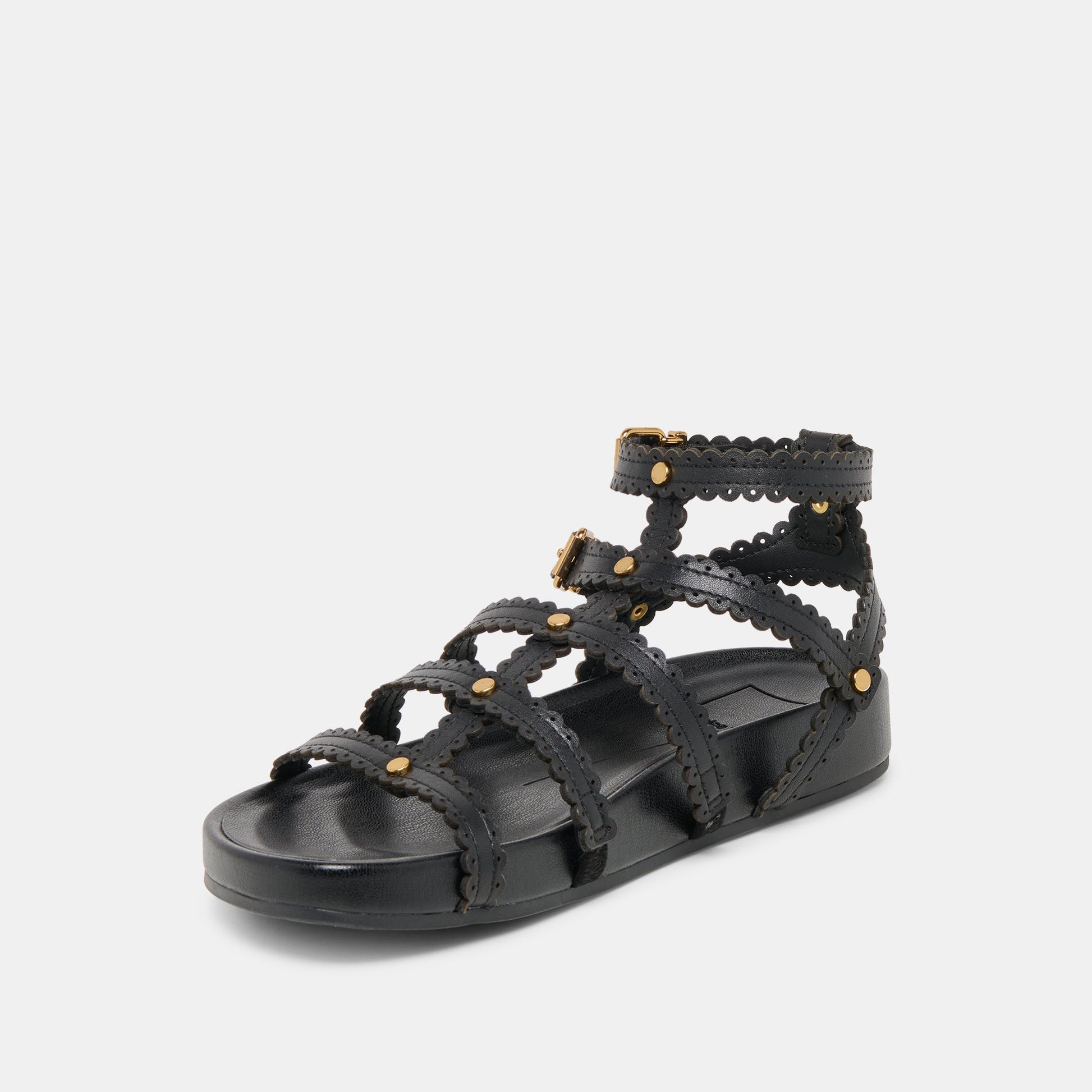 Susana Black Leather Sandals Dolce Vita