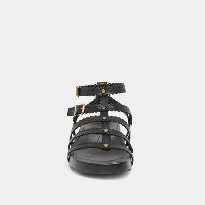 Susana Black Leather Sandals Dolce Vita