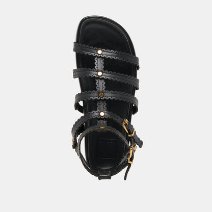 Susana Black Leather Sandals Dolce Vita