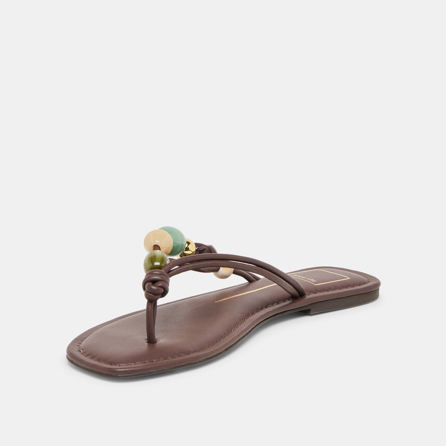 Cely Dk Brown Leather Sandals Dolce Vita