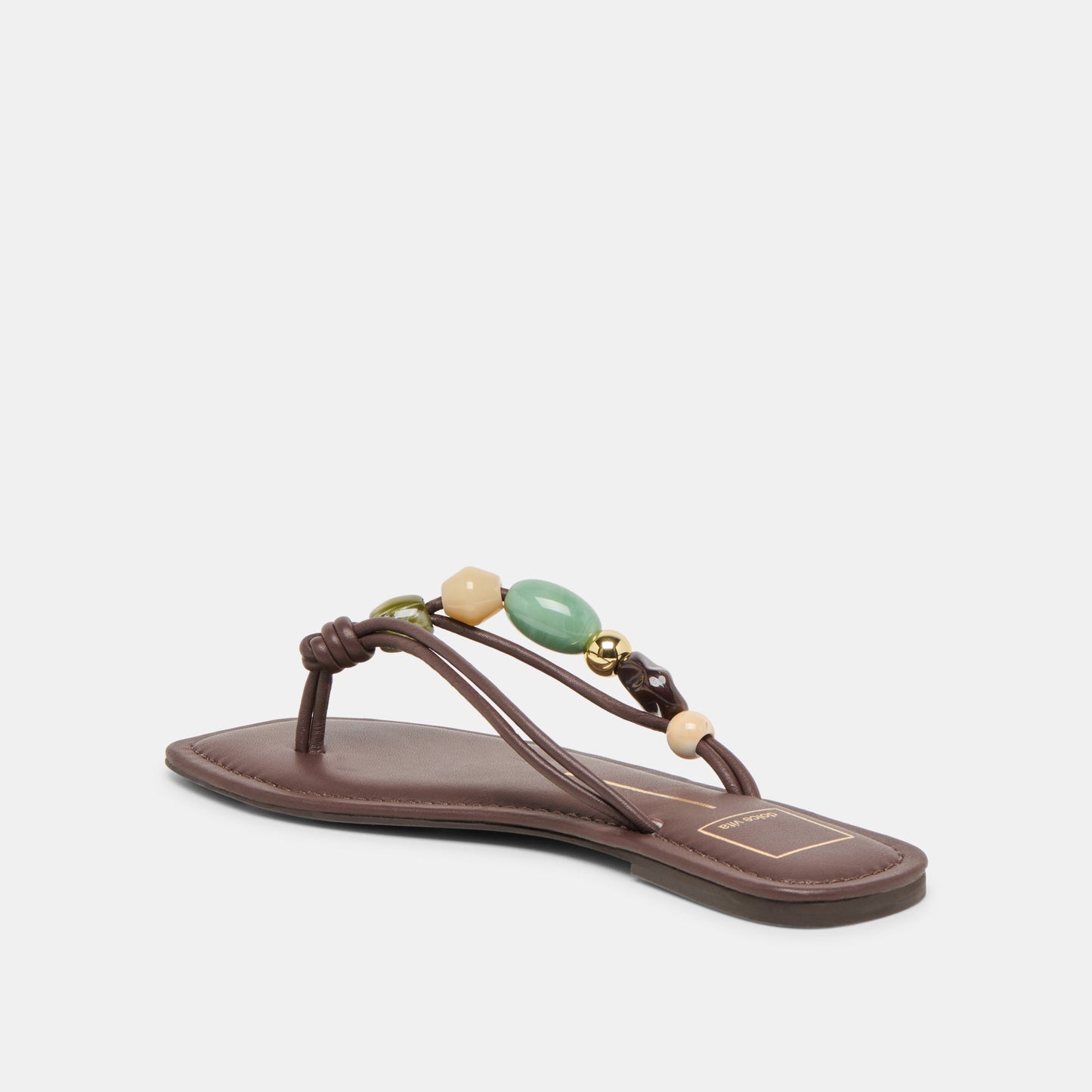 Cely Dk Brown Leather Sandals Dolce Vita