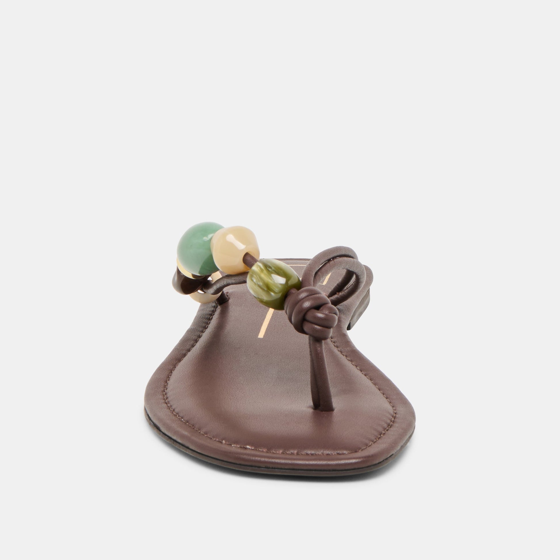 Cely Dk Brown Leather Sandals Dolce Vita