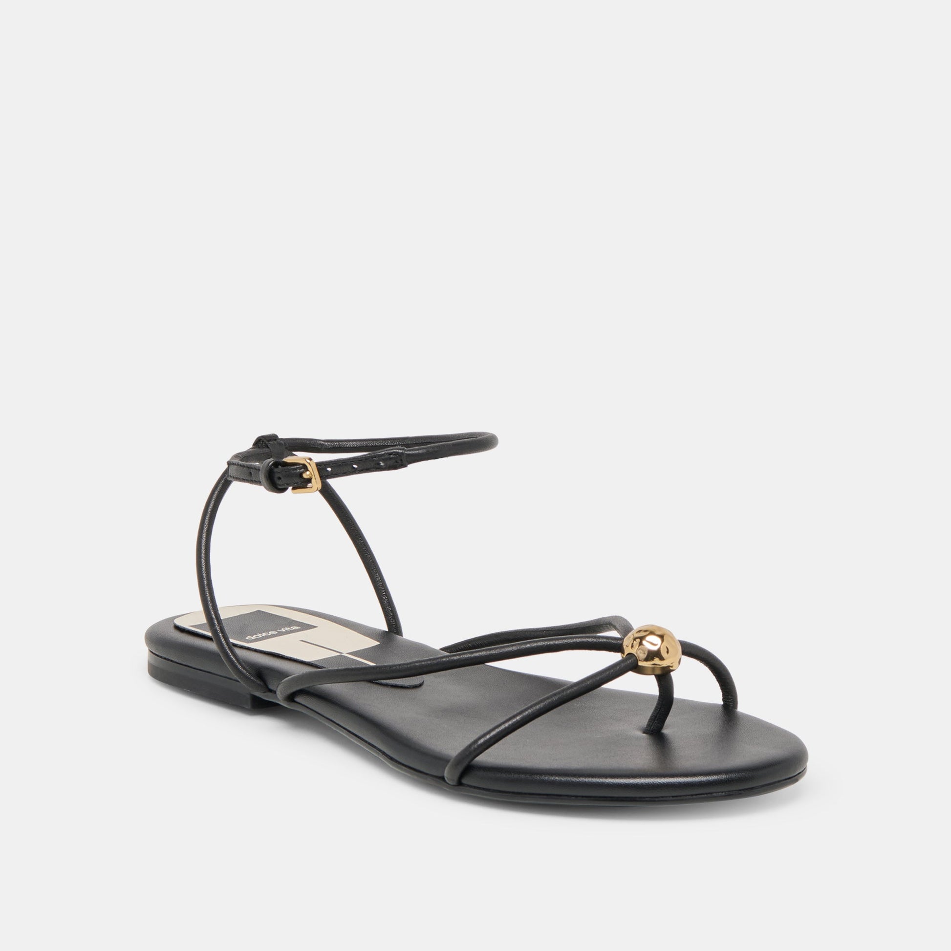 Kenley Black Leather Sandals Dolce Vita
