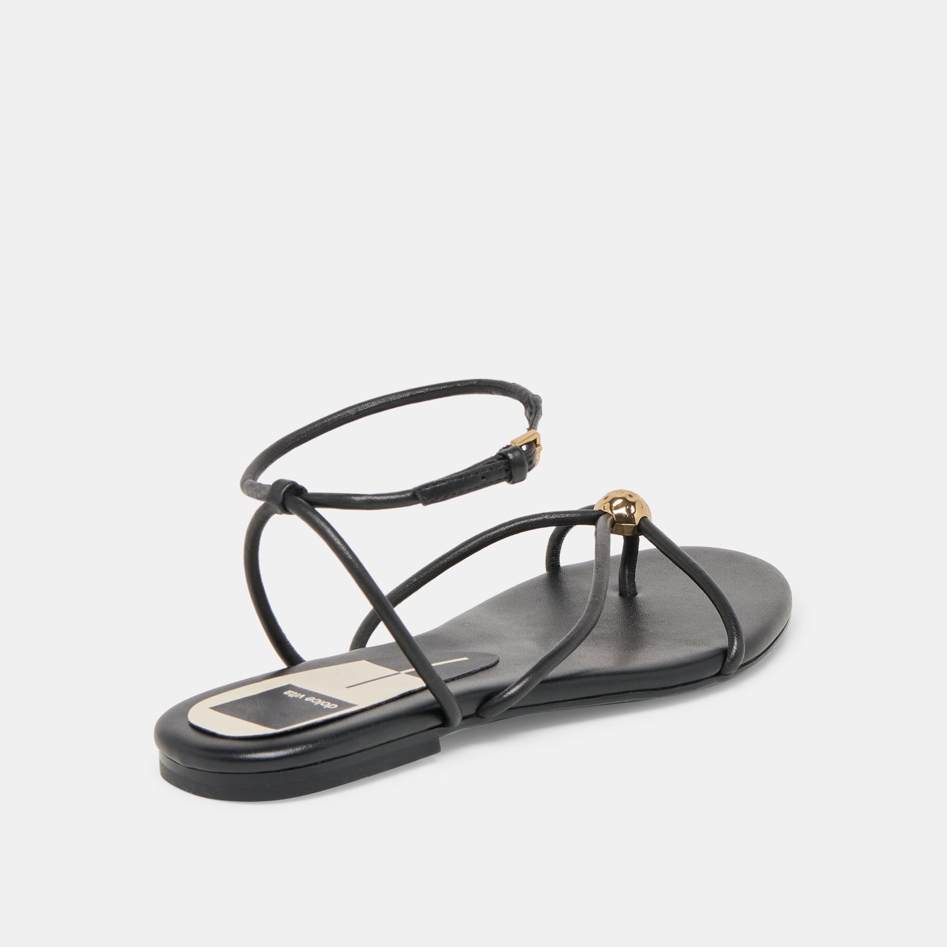 Kenley Black Leather Sandals Dolce Vita