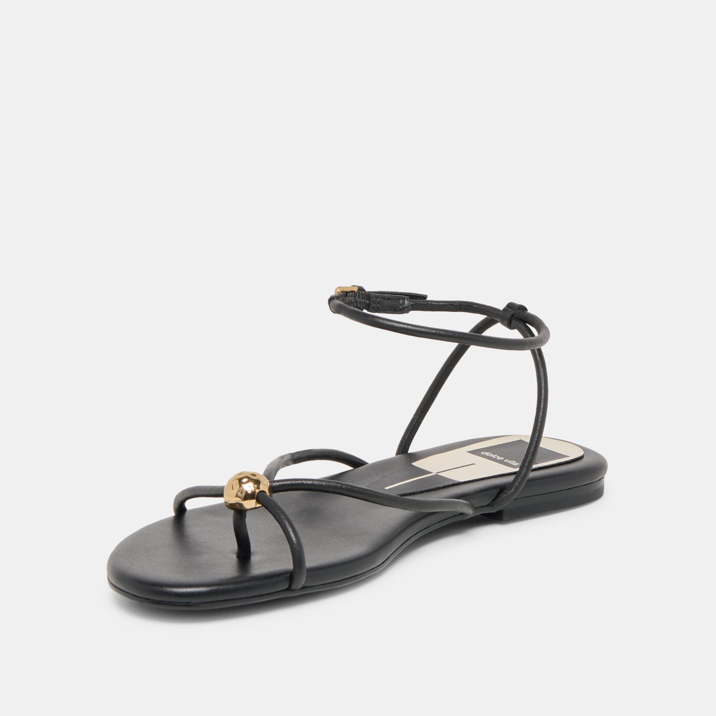Kenley Black Leather Sandals Dolce Vita