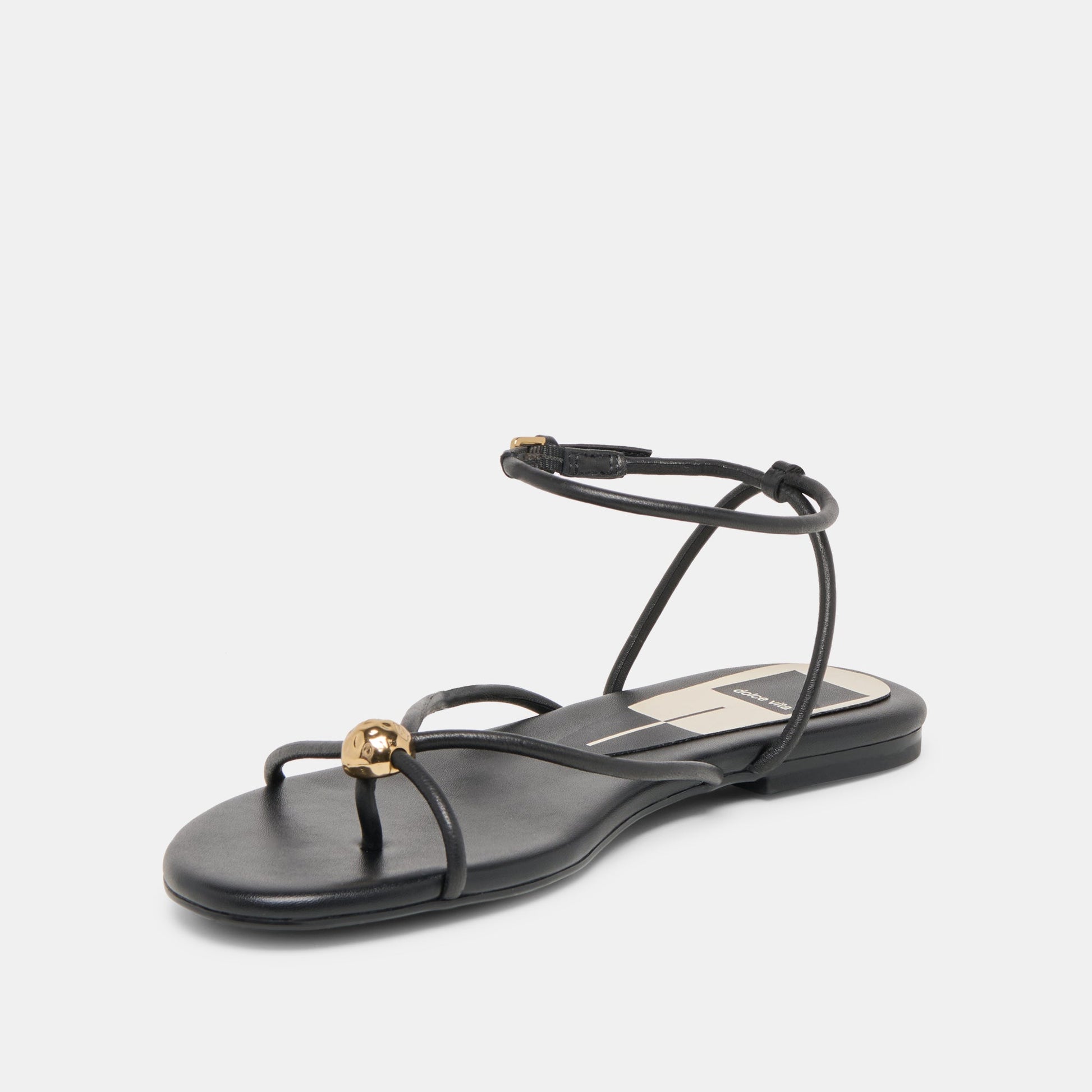 Kenley Black Leather Sandals Dolce Vita