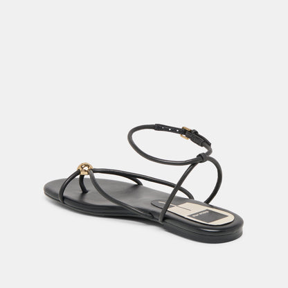 Kenley Black Leather Sandals Dolce Vita