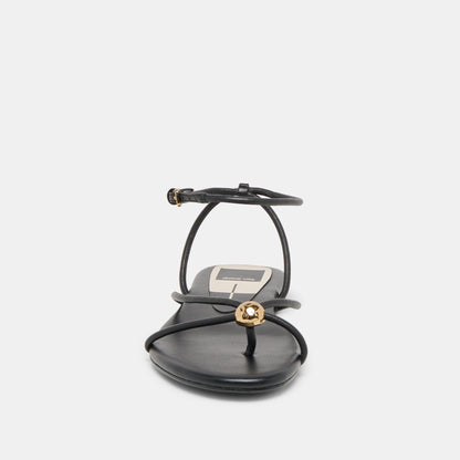 Kenley Black Leather Sandals Dolce Vita