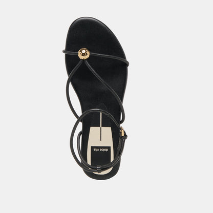 Kenley Black Leather Sandals Dolce Vita
