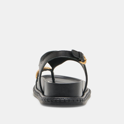Stefan Black Leather Sandals Dolce Vita