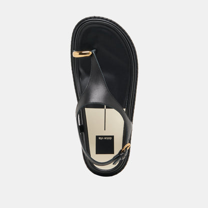 Stefan Black Leather Sandals Dolce Vita