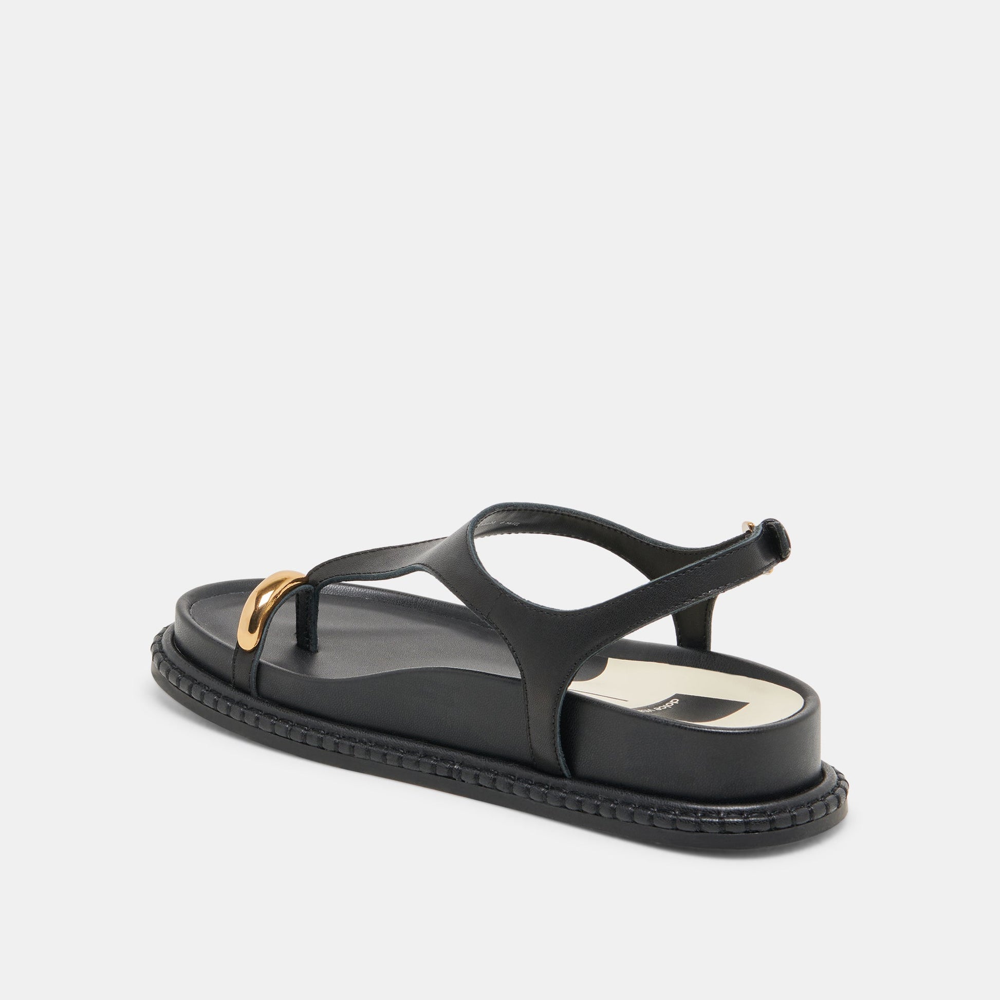 Stefan Black Leather Sandals Dolce Vita