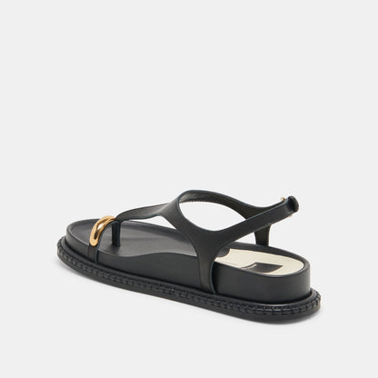 Stefan Black Leather Sandals Dolce Vita