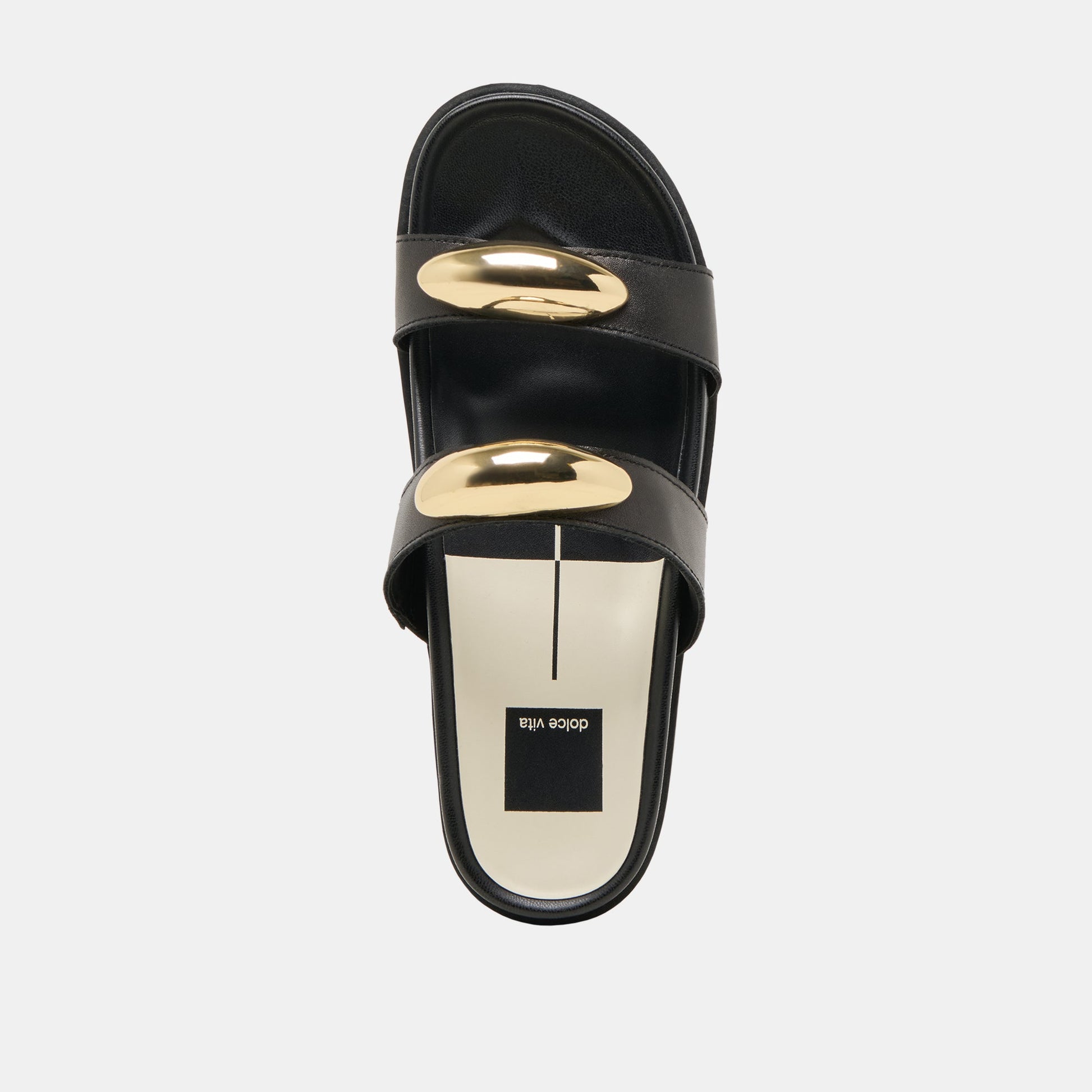 Satine Black Leather Sandals Dolce Vita