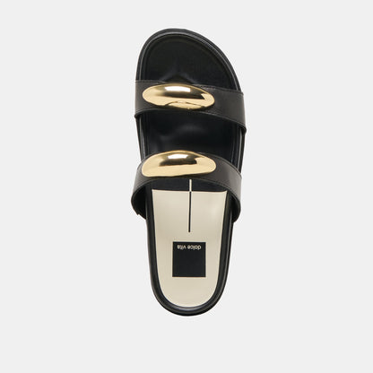 Satine Black Leather Sandals Dolce Vita