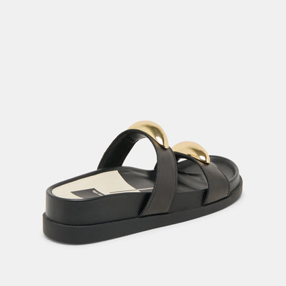 Satine Black Leather Sandals Dolce Vita