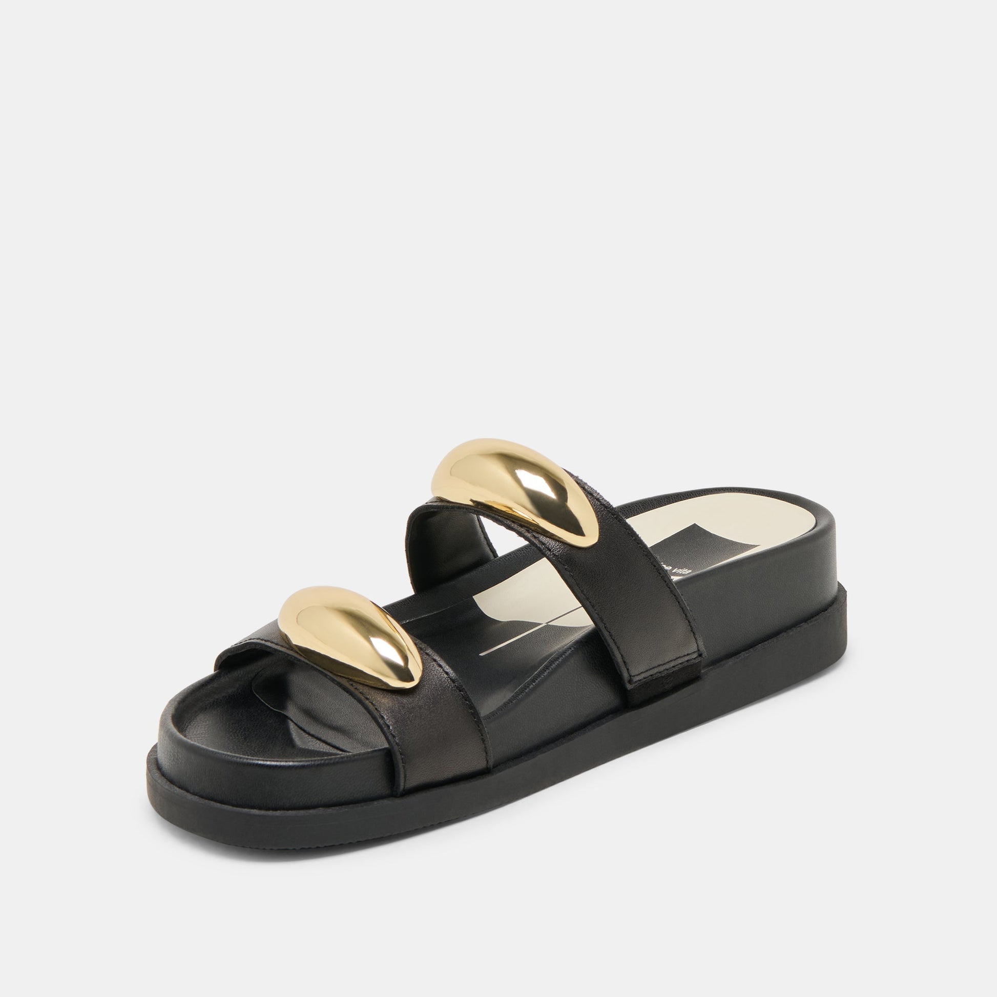 Satine Black Leather Sandals Dolce Vita