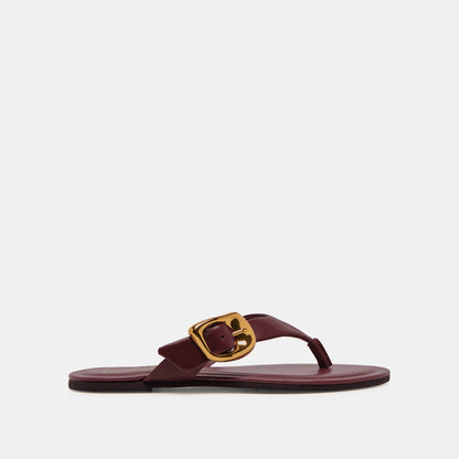 Rossa Burgundy Leather Sandals Dolce Vita