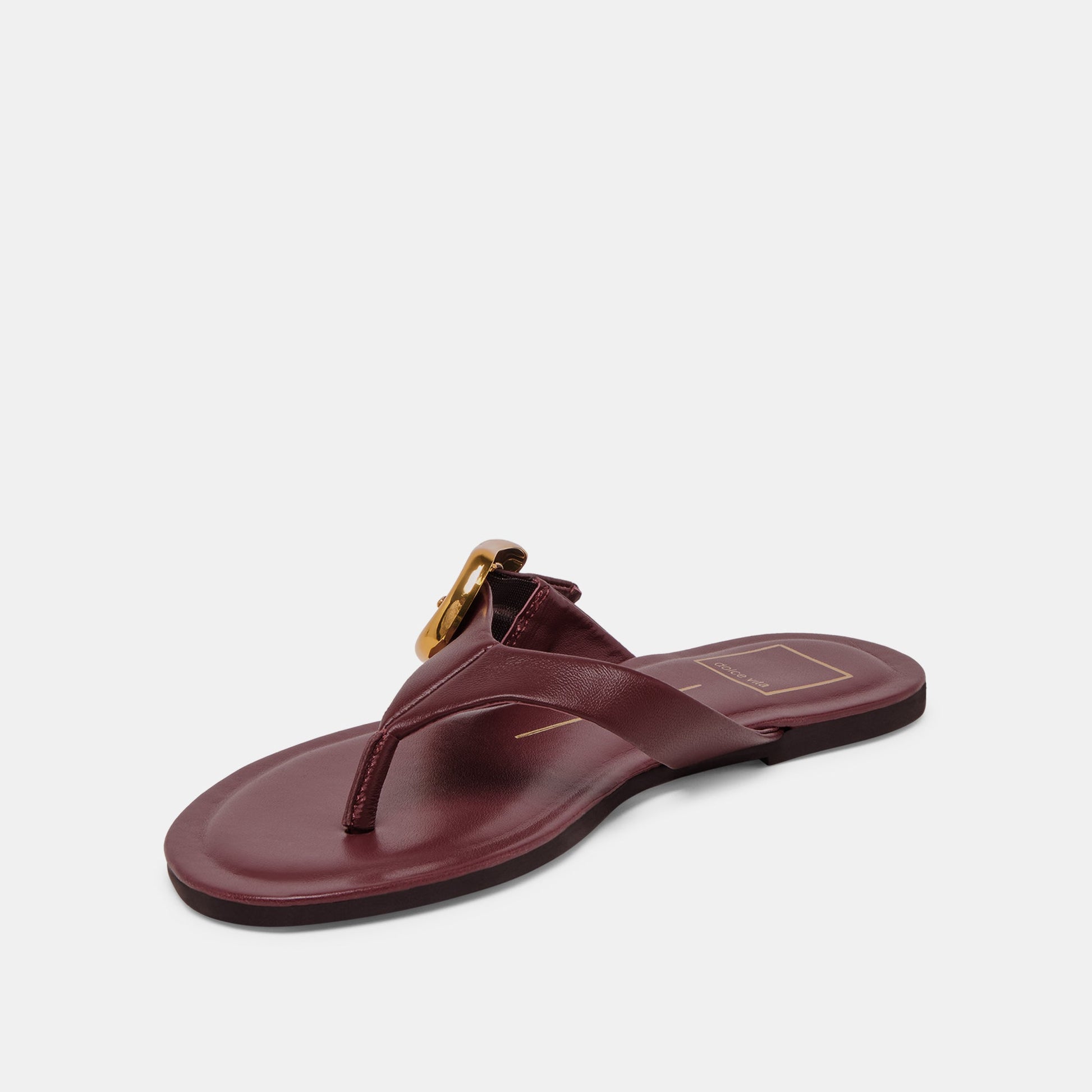 Rossa Burgundy Leather Sandals Dolce Vita