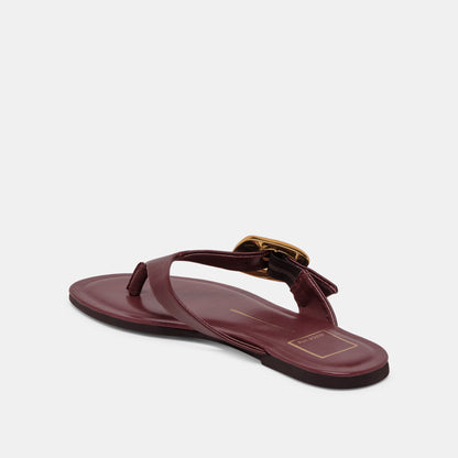 Rossa Burgundy Leather Sandals Dolce Vita