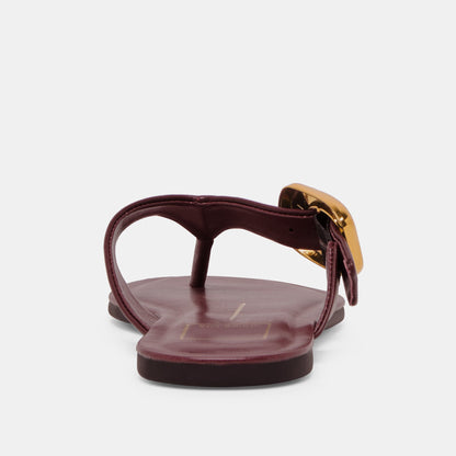 Rossa Burgundy Leather Sandals Dolce Vita